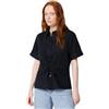 Amazon Essentials Camicia a Maniche Larghe e Regolabile in Vita, in Misto Lino, Vestibilità Comoda Donna