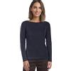 Street One Maglietta basic da donna con scollo a barca | indaco notte 40