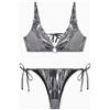 Emporio Armani Triangle+Brazilian Bikini Set di Bikini Donna