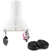 Klarstein Lumio Neo - Cappa da Cucina, Cappa a Parete, Cappa Aspirante, Design Rétro, Set Ricircolo, 3 Livelli di Potenza, Illumanzione, 610 m³/h, 2 x Filtri a Carbone, Bianco