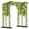 RELAX4LIFE Arco da Giardino per Piante Rampicanti 200 x 150 x 197 cm, Supporto in Metallo Rivestito in PE, Traliccio da Giardino per Ortaggi Fiori Verde