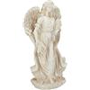 Relaxdays Statuetta Angelo Custode in Piedi, Statua Commemorativa Resistente al Gelo, per Giardino, Poliresina, Crema