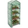 Relaxdays Serra Vivaio per Giardinaggio, 4 Ripiani, HLP 158x70x50 cm, Accessorio Giardinaggio sul Balcone, Verde