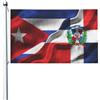 KWQDOZF Bandiera cubana di Cuba, bandiera della Repubblica Dominicana, 3x5 piedi,