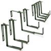com-four® Set 8 Supporti Fioriera per Balcone e Ringhiera, Staffa Metallo | Senza Foratura - per Vasi e Cassette