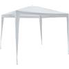 Ma Maison Gazebo 3x3 Metri Fisso Impermeabile, Struttura in Metallo -Resistente ai Raggi Solari, Tenda da Esterno, Giardino, Fiere, Campeggio, Stand, Mercato- Copertura Antipioggia (Bianco - 3x3 mt)