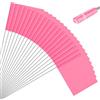 M METERXITY 20 Bandierine Segnale Impermeabili da Giardino, 15x5.1x4 Pollici per Prato/Giardino/Irrigazione/Paesaggio/Irrigatore/Rilievo/Add. Cani/Fai da Te [Rosa]