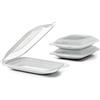 TATAY Contenitore Alimenti Fresh Senza BPA Porta Affettati per Frigorifero | Contenitore Alimenti Cucina | Set da 3 Pezzi | Misure 12x3,1x18 cm | Adatto alla Lavastoviglie | Adatto al Microonde, Bianco