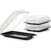TATAY Contenitore Alimenti Fresh Senza BPA Porta Affettati per Frigorifero | Contenitore Alimenti Cucina | Set da 3 Pezzi | Misure 17x6,2x25,2 cm | Adatto alla Lavastoviglie | Adatto al Microonde, Nero