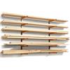 Bora Organizer in legno e scaffale per legname in metallo con montaggio a parete a 6 livelli, per interni ed esterni, arancione | PBR-001