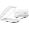 TATAY Porta Affettati per Frigorifero Fresh | Set di 3 Maxi | Contenitori per Alimenti, Impilabili | Adatti a Microonde, Congelatore e Lavastoviglie | Senza BPA, 17x6,2x25,2cm, Colore Bianco