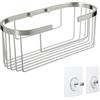 TATAY Mensola Bagno Quick Fix Senza Fori Resiste fino a 5 kg | Mensola Bagno Organizer | Misure 12x11,5x30 cm | Installazione Senza Fori | Alluminio Anticorrosione, Cromato