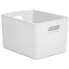 TATAY Scatola Portaoggetti Baobab Senza BPA Design Compatto Versatile | Scatola Portaoggetti Casa | Capacità 22 L | Misure 29,4x38,5x23 cm | Plastica Riciclata | Manici Integrati, Bianco