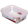 TATAY Contenitore Vetro Cook & Eat 17,7x23x7,6 cm Senza BPA Adatto al Forno | Contenitore Vetro Cucina | Capacità 1,5 L | Vetro Borosilicato | Adatto al Microonde | Adatto al Freezer, Rosso