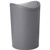 TATAY Pattumiera Standard Facile da Pulire Coperchio Basculante | Pattumiera Casa | Capacità 6 L | Misure 19x19x28 cm | Prodotto in Spagna | Design Compatto e Moderno, Grigio