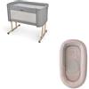 Inglesina Promozione Culla Fianco Letto Welcome Bed + Welcome Pod - Inglesina Baku Grey Delicate Pink