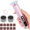 GuKKK 2 in 1 Rimuovi Calli Elettrico, Pedicure Elettrico Professionale Piedi con Display LCD, Lima Elettrica per Piedi, Velocità Regolabile, Set Calli Rimozione Ricaricabile, per Screpolata e Morta (Rosa)