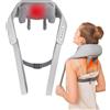 081 Store - Massaggiatore cervicale collo spalle e schiena, 2 ANNI DI GARANZIA, massaggiatore cervicale elettrico con riscaldamneto 5D, cuscino cervicale massaggiante