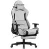 Huzaro Force 5.7 Grey - Sedia da gioco, braccioli 2D, inclinazione 155°, cuscino cervicale e lombare, poggiapiedi, SGS, 136 kg