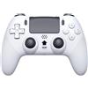 Wigento Controller wireless per PS5 / PS5 Pro / PS5 Slim OLED, con funzionalità macro e turbo, colore bianco