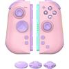 Wigento Joystick per Nintendo Switch 2 con illuminazione RGB a effetto Hall, controller rosa