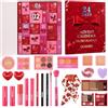 Beliky Girl Calendario dell'Avvento di Natale con 24 giorni di trucchi, regalo a sorpresa con prodotti di bellezza in formato standard, kit regalo con calendario del conto alla rovescia natalizio per donne