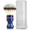 Anbbas Kit pennello da barba in setola sintetica effetto tasso con custodia da viaggio, per una schiuma ideale