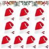 MELLIEX 10 Pezzi Mollette per Capelli Natale, Fermagli Capelli per Cappello da Babbo Natale Mini Accessori Capelli Natalizi per Bambina Donna