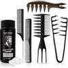 Henjunu 30 g di polvere per texture per uomini + 5 pettini da uomo | Pettine per styling, a coda, texturizzante e 3-in-1 - Look naturale, styling a lunga durata