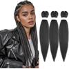 Silk-co 50cm-Treccine Extension Africane Capelli Finti 3 Ciocche Trecce Capelli Lunghi Extension per Treccine Afro-Cioccolato