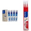 Pilot Frixion Ricarica per penna roller, 0,7 mm, 12 pezzi blu, 4 SET 3 PZ & BLS-FR7-R-S3 Refill per Penna a Sfera Frixion Ball, 0.7 mm, Confezione da 3, Rosso