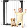 YEAUPE PRO Cancelletto di Sicurezza Per Bambini Senza Fori, 68-73 cm, Nero | Cancelletto per Cani Pressione, Altezza 76 cm, Apertura a Una Mano, Chiusura Automatica, Rampa Accessibile, per Scale e Porte