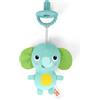 Bright Starts, Giocattolo dentizione con elefante di peluche, con massaggiagengive in silicone rimovibile, Unisex, Neonati in su