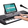 Bakaji Tastiera Musicale Pianola Elettronica 61 Tasti Pianoforte Multifunzione con 255 Ritmi 24 Brani Preimpostati Funzione Percussione Ingresso AUX Leggio Porta Spartito/Tablet e Microfono