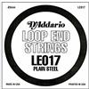 D'Addario Corda singola D'Addario LE017 in acciaio, senza pallino finale, .017