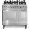 Lofra PD96MFTE/CISF Cucina Gas 6 Fornelli con 2 Forni Elettrici da 90 cm Acciaio inossidabile