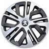 JESTIC Set di 4 copricerchi da 14, borchie coppe ruota compatibili con Peugeot 107, 108, 206, 306, 308