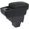 YJYWZH Bracciolo per Renault Clio 5 2019-2026 con Vano Smartphone | Vano smartphone,Portabicchieri,Doppio vano portaoggetti,Bracciolo centrale scorrevole,Pelle PU,Base specifica per veicolo