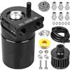 GORPENT Oil Catch Can Auto 300ml Universale, Decanter Vapori Olio in Alluminio con Filtro Aria, Tubo e Kit Accessori, Serbatoio di Raccolta Olio Motore per Auto Nero