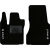 QUEMAR Tappetini Auto per Smart Fortwo 453, Bordo Nero, 2 Loghi+Ricami | 2014-2024 / W453 / Kit Tappeti Moquette e Gomma su Misura / Set 2 Anteriori / Ricami e Colori Personalizzati / Antiscivolo