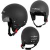 A-PRO Casco Jet Scooter Moto Omologato ECE 22-06 Visiera Parasole Nero Opaco XL