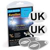 Netagon Eurolites - Deflettori fascio luminoso per fari auto, adattatori convertitori autoadesivi, targa UK per guidare in Europa - Requisito legale per i viaggi (deflettore Eurolites con 2 adesivi UK