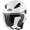 Generico Casco Jet uomo donna ideale per Moto Scooter Omologato ECE 22.06 Visiera Antigraffio, Chiusura Micrometrica e Interni Removibili Lavabili