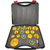 Hopzty 17 Pezzi Adattatore per Spurgo Freni - Adattatore spurgo Freni Auto, per Spurgo Liquido Freni Manuale, Pneumatico, Elettrico (con Snodo Rapido) - Oro