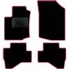 QUEMAR Tappetini Auto per Citroen C1 2005-2013, Bordo Rosa, 0 Ricami | Kit Tappeti Moquette e Gomma su Misura / Set 2 Anteriori + 2 Posteriori / Ricami e Colori Personalizzati / Antiscivolo