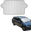 Syncharm Copri Parabrezza Universale 140×95 cm, Copertura Parabrezza Auto Disponibile in Tutte le Stagioni, Parasole per Auto Pieghevole, Contro Neve Gelo Sole, Telo Antigrandine per Maggior Parte dei Veicoli