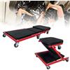 YRHome 2 in1 tavola a rulli montaggio divano montaggio tavola a rulli divano da officina sgabello da officina pieghevole Max 150 kg 92x44x12 cm 360 ° ruoli