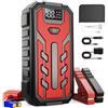 Generico Avviatore di emergenza 20000mAh 12V 600A Booster per Batterie Auto Moto Scooter Camper Furgoni Benzina e Diesel Inclusa Borsa Rigida Batterie al Litio Luci Led di Emergenza 2 Porte USB