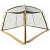 LeeQinersw Tenda da Sole Esterno Gazebo Copertura Riparo Canopy Open Air con Pareti a Rete Passaggio in Fibra di Vetro Oxford con Sacco Corde, 3 Metri 3 Metri Alto 2.1 Metri