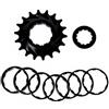 Gettimore Ruota libera a velocità singola 18T in lega di alluminio per | Kit di conversione ruota libera a velocità singola 18T per mozzi Shimano HG, volano in lega di alluminio 7075 con finitura